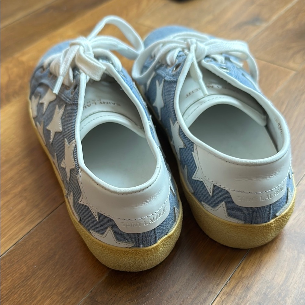 Saint Laurent Denim Star Sneakers - Picture 4 of 7